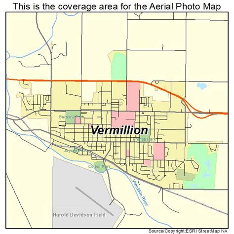 Aerial Photography Map of Vermillion, SD South Dakota