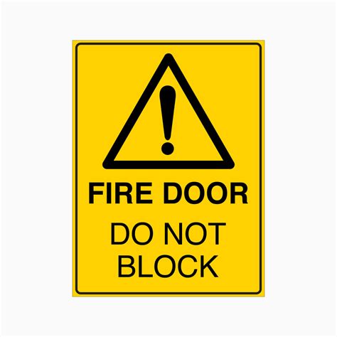 Buy Fire Safety Door - Do Not Block Signs in Australia | GET SIGN – Get ...