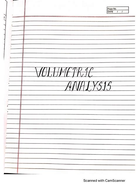 volumetric analysis | PDF