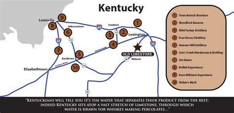 Kentucky bourbon trail, Bourbon trail map, Bourbon