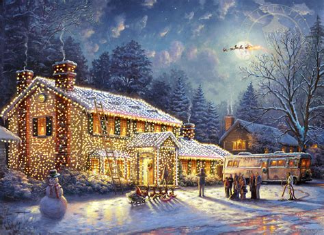 Christmas Painting By Thomas Kinkade 7