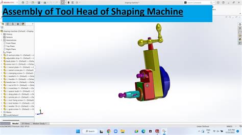 Full Tutorial of Tool Head of Shaping Machine in solidworks with all ...