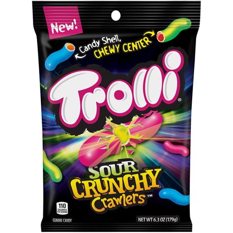 Trolli Sour Crunchy Crawlers Gummi Worms Candy Bag, 6.3 Oz - Walmart ...