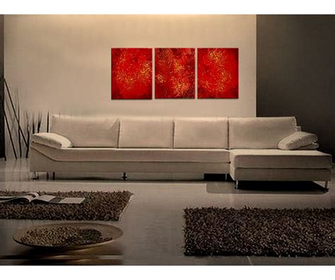 Red Abstract Painting Textured Contemporary Wall Art Vibrant Passionate ...