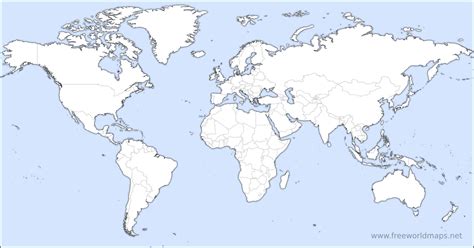 Blank World Map With Numbers - London Top Attractions Map