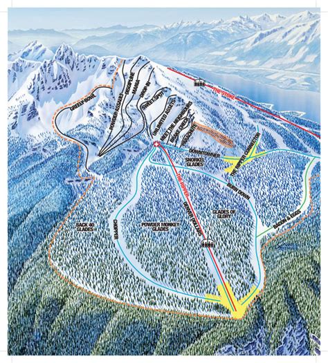 Revelstoke Ski Trail Map - North Bowl - Revelstoke Mountain Canada ...