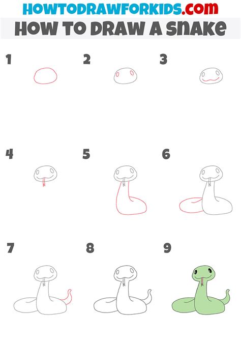 How to Draw a Snake - Easy Drawing Tutorial For Kids