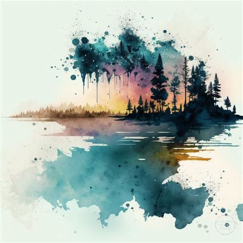 Relaxing Watercolor Painting