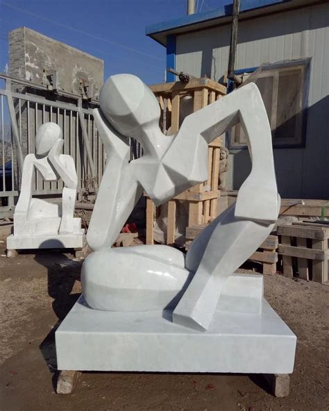 White Modern Art Marble Human Body Sculpture, For Decoration, Outdoor ...