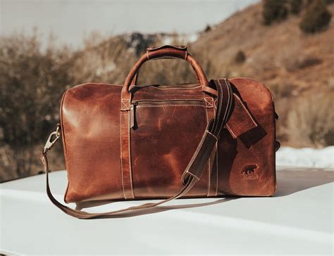 Kodiak Leather 30L Weekender Leather Duffel Bag fits all your weekend ...