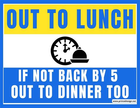 Funny Lunch Break Signs | FREE Download