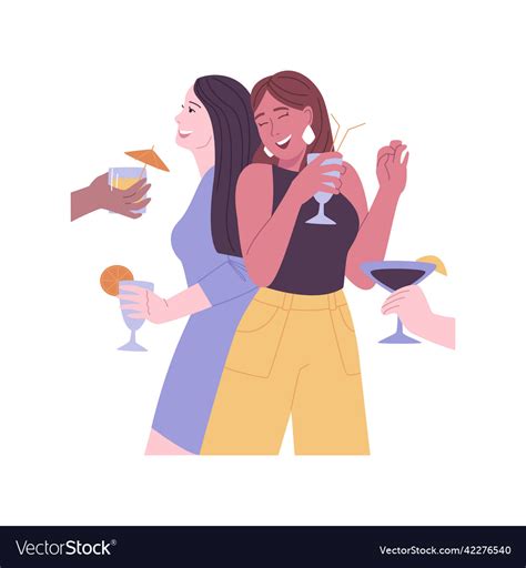 Cocktail party isolated cartoon Royalty Free Vector Image