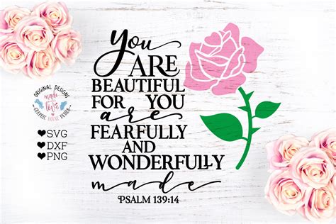 You Are Beautiful Fearfully Wonderfully Made Psalm Bible - Etsy