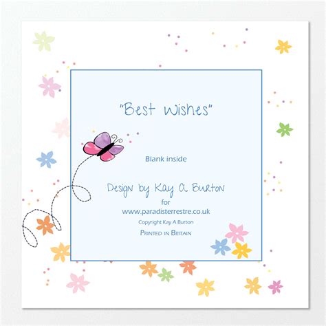 Best Wishes Highly Embellished Greeting Card - Paradis Terrestre