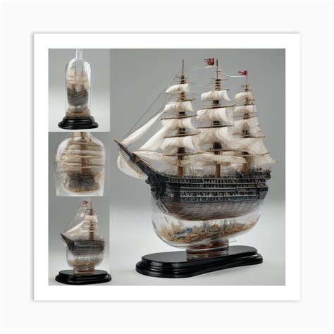 Ship In A Bottle 3 Art Print by GBGA Creations - Fy