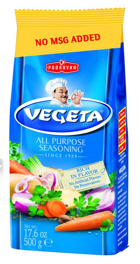 Vegeta Gourmet Seasoning No MSG 17.6oz 500g bag 1.1 Pound (Pack of 1)