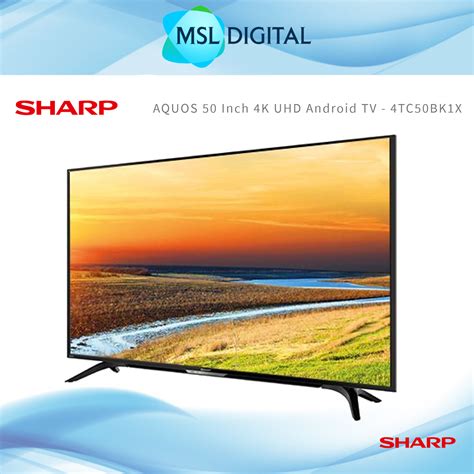 Sharp AQUOS 50 Inch 4K UHD Android TV - 4TC50BK1X - MSL Digital Online ...