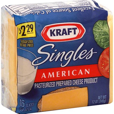 Kraft Singles Cheese Product, Pasteurized Prepared, American | Shop ...