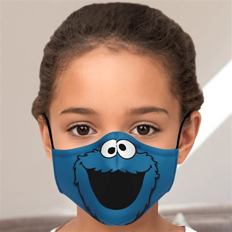 Cookie Monster Face Mask With Filter Unisex Face Mask With | Etsy