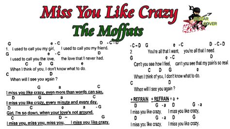 Miss You Like Crazy - The Moffatts Lyrics - Guitar Chord - Guitar Cover ...