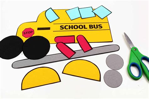 School Bus Template And Craft Idea for Back to School · The Inspiration ...