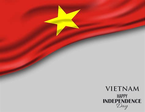 Premium Vector | Vietnam independence day white background and yellow ...