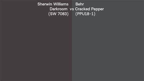 Sherwin Williams Darkroom (SW 7083) vs Behr Cracked Pepper (PPU18-1 ...