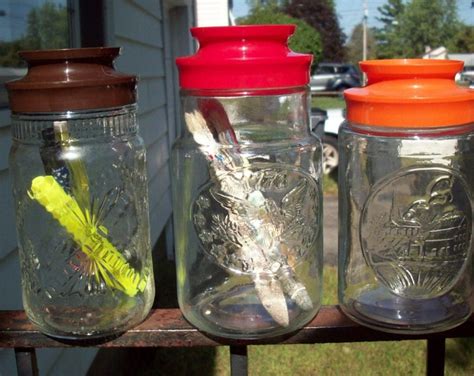 Anchor Hocking Glass Storage Jars/ Vintage Jars and Containers/ Retro ...