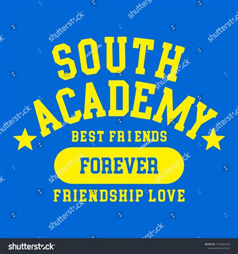 South Academy Slogan Print Vector Text Stock Vector (Royalty Free ...