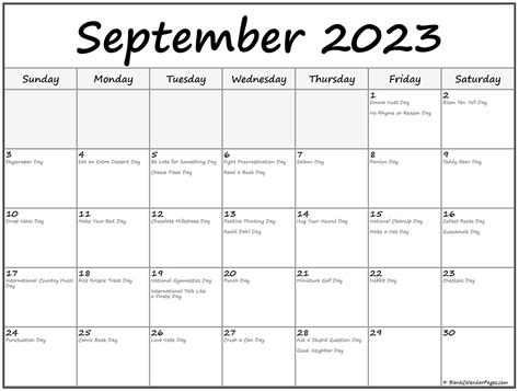 September 2023 Calendar National - Get Calendar 2023 Update