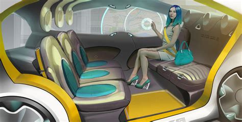 Driverless car interior by ILYASZAKKY on DeviantArt