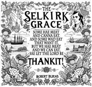 Selkirk Grace Printable Colouring Page - Rooftop Post Printables