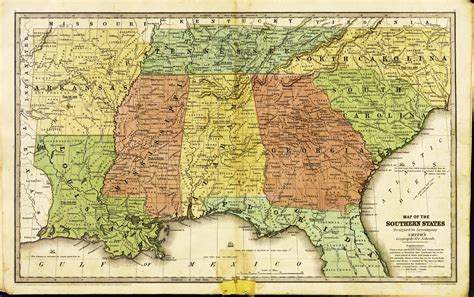 Southern States Map With Cities