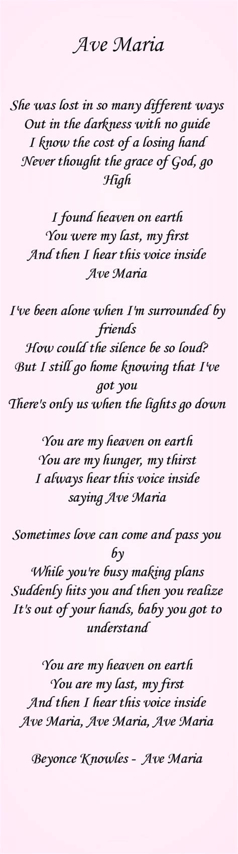 Image Wall | Ave maria lyrics, Pink valentines, Happy valentine