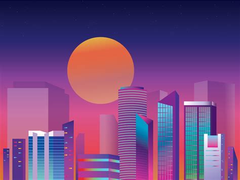 Night Cityscape by G on Dribbble