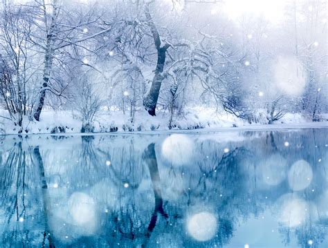 Snowy Lake Wallpaper | Free HD Winter Images