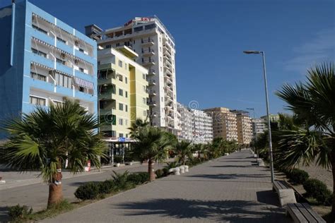 Shengjin Coastal City on the Adriatic Sea in Albania Editorial Photo ...