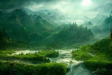 Fantasy Landscapes Elven City Digital Print Screen Saver - Etsy