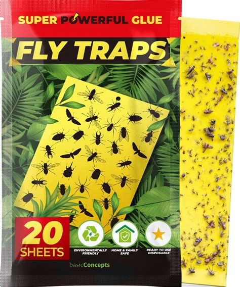 Buy Fruit Fly Trap (20 Pack), Double-Sided Yellow Sticky Traps (Indoor ...