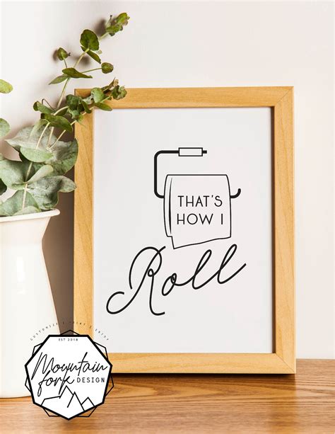 Bathroom Break Sign how I Roll INSTANT PRINT Funny, Chalk Style. - Etsy