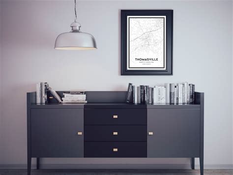 Thomasville Map Print Thomasville Map Poster Wall Art Nc - Etsy