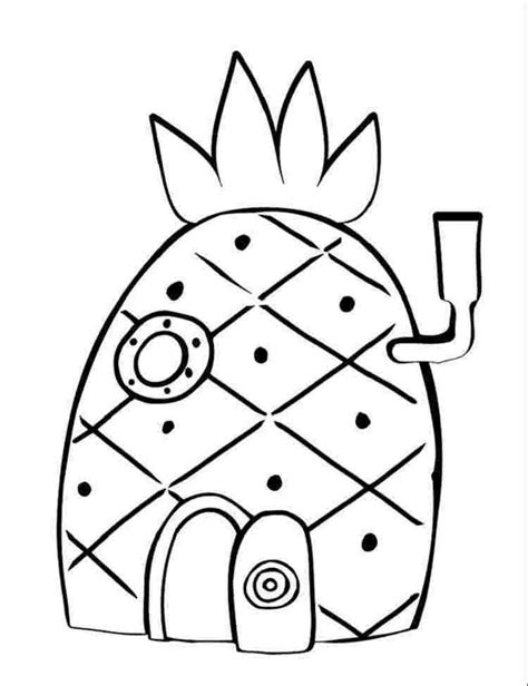 Spongebob house coloring pages | Spongebob drawings, Easy cartoon ...