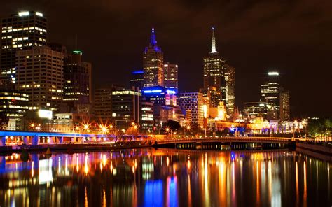 Melbourne city night wallpaper | 1920x1200 | #21670