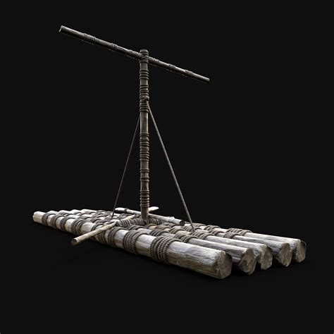 Wooden Survival Raft - 3D Model by Enterables