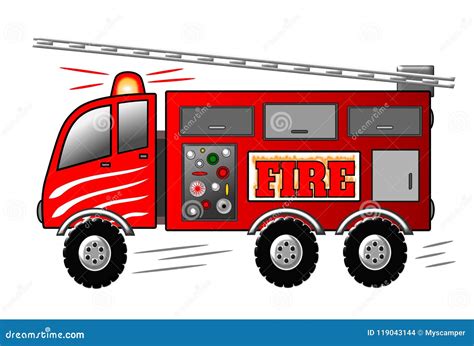 Cartoon Fire Truck Siren - img-palmtree