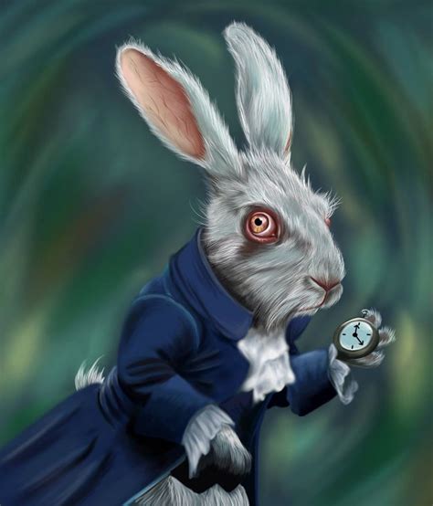 White rabbit Alice in wonderland Fan art | White rabbit alice in ...