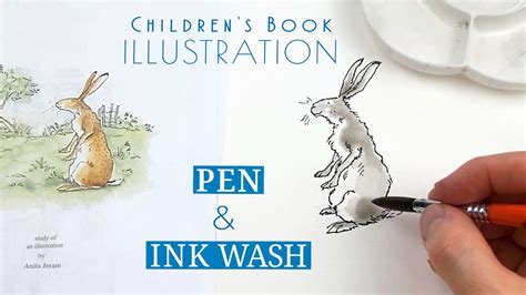 Children’s Book Illustration: Pen & Ink Wash Study - YouTube