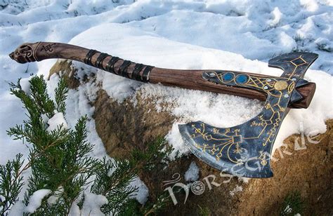 Handforged Leviathan Replica Axe - Gold