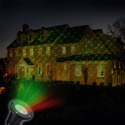 Solar Powered Outdoor Christmas Laser Show Light Projector with 4 ...