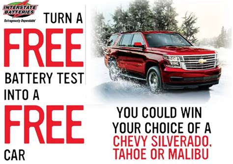 The Free Test, Free Car Sweepstakes: Win your choice of Chevy Car ...